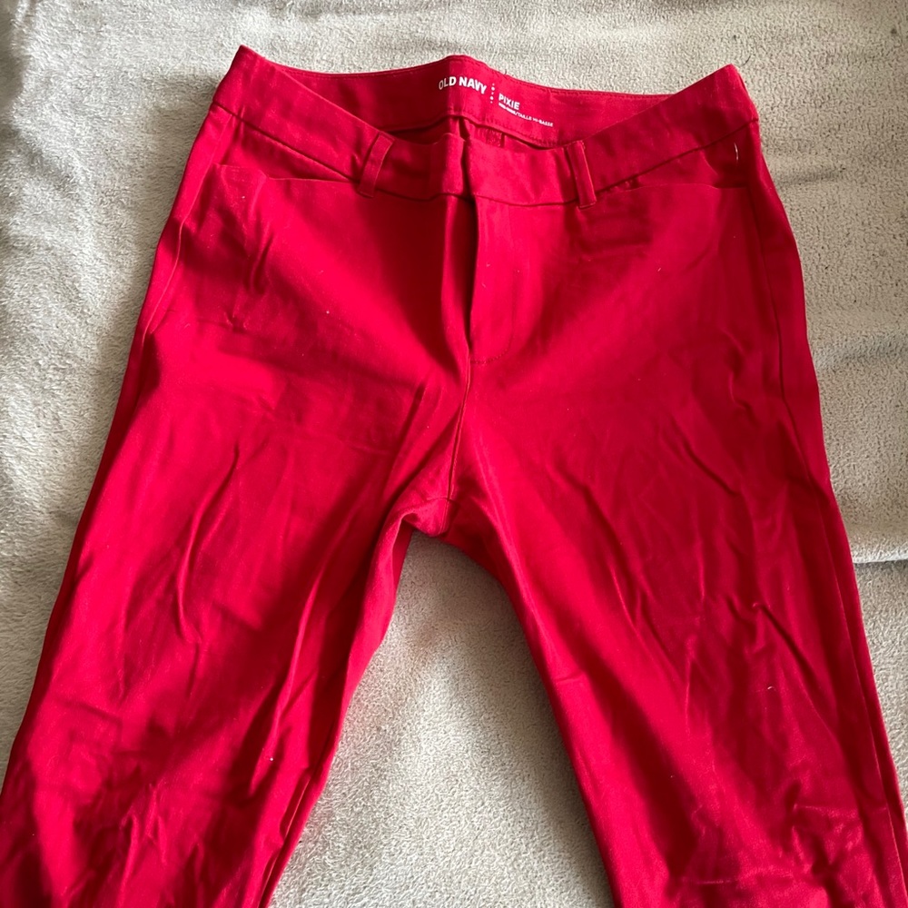 Red 10 pixie pant old navy